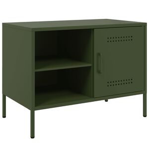 vidaXL TV-Schrank Olivgr&uuml;n 68x39x50,5 cm Stahl