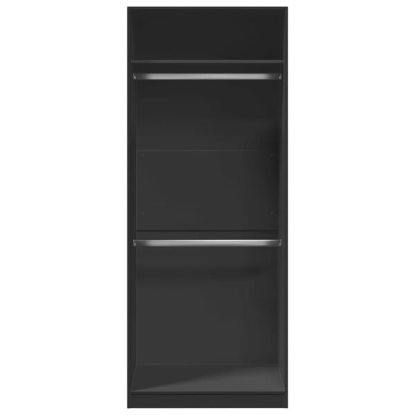 vidaXL Kleiderschrank Schwarz 80x50x200 cm Holzwerkstoff
