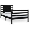 vidaXL Massivholzbett Schwarz Kiefer 90x190 cm