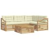 vidaXL Outdoor-Sofagarnitur 5 Stk. Wei&szlig; und Creme Polyester