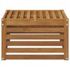 vidaXL Outdoor-Fu&szlig;hocker Massivholz Akazie Natur 59 x 59 x 37 cm