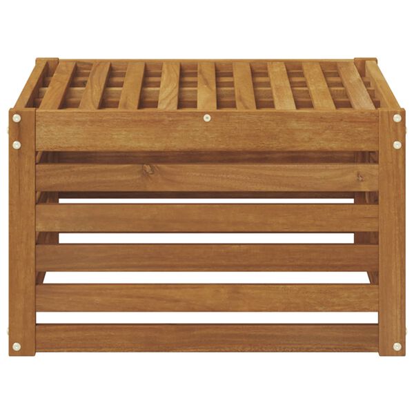 vidaXL Outdoor-Fu&szlig;hocker Massivholz Akazie Natur 59 x 59 x 37 cm