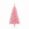 vidaXL Weihnachtsbaum mit 150 LEDs mit Ständer Rosa 120 cm PVC