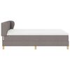 vidaXL Boxspringbett mit Matratze Taupe 140 x 190 cm Stoff