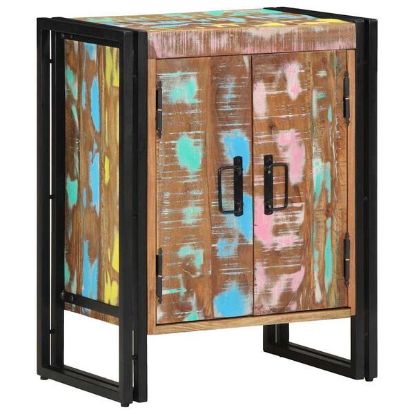 vidaXL Schuhschrank Mehrfarbig 56 x 35 x 70 cm Massivholz Altholz