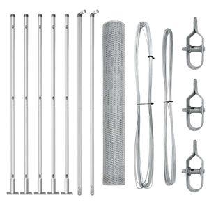 vidaXL Zaunpfosten Silber