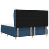 vidaXL Boxspringbett mit Matratze Dunkelgrau 90x190 cm Blau Stoff