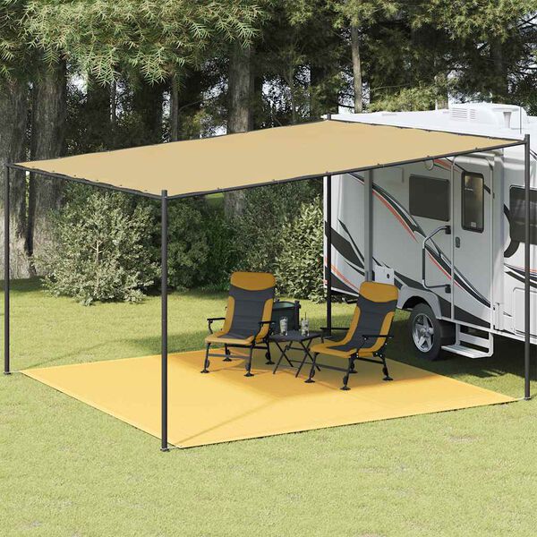 vidaXL Zeltteppich 400x400 cm Beige