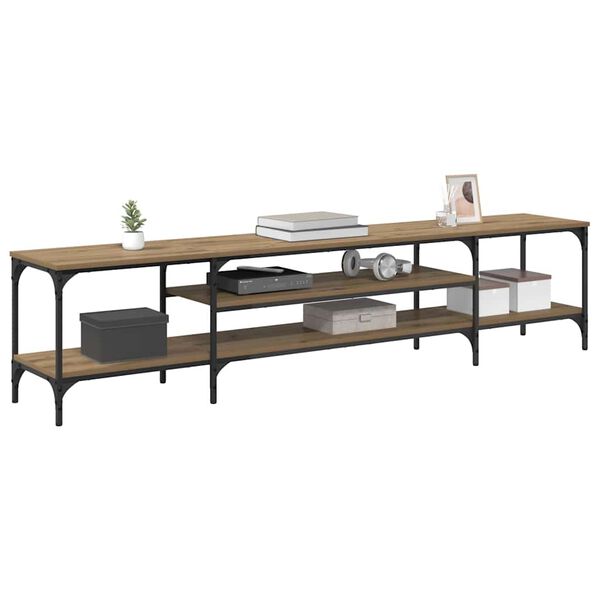 vidaXL TV-Schr&auml;nk Artisan-Eiche 201 x 35 x 45 cm Verbundholz und Eisen