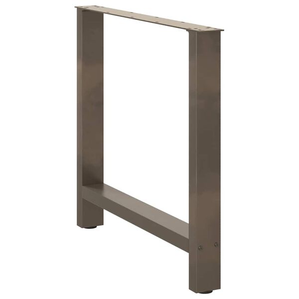 vidaXL Esstischbeine Naturstahl 2 Stk. 80x(72-73) cm Stahl