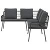 vidaXL Gartensofa-set 2 pcs Schwarz Poly-Rattan