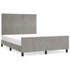 vidaXL Bettgestell ohne Matratze Hellgrau 140x190 cm Samt