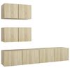 vidaXL 4-tlg. TV-Schrank-Set Sonoma-Eiche Holzwerkstoff