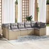 vidaXL Gartensofa-set Beige Poly-Rattan
