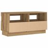 vidaXL TV-Schrank mit LED-Leuchten Artisan-Eiche 80x35x40 cm