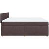 vidaXL Boxspringbett mit Matratze Dunkelbraun 180x200 cm Stoff