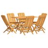 vidaXL 7-tlg. Garten-Essgruppe Massivholz Teak