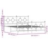 vidaXL Bettgestell mit Kopf- und Fu&szlig;teil Metall Schwarz 150x200 cm