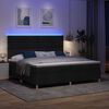 vidaXL LED Boxspringbett mit Matratze Schwarz 200 x 200 cm Stoff