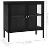 vidaXL Sideboard Schwarz 70x35x70 cm Stahl und Glas