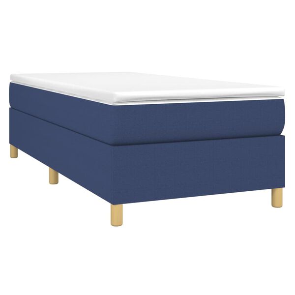 vidaXL Boxspringbettgestell Blau 90x190 cm Stoff
