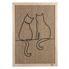 Designed by Lotte Katze Kratzbrett Poezels 70x50x2 cm Holz