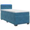 vidaXL Boxspringbett mit Matratze und LED Blau 80 x 200 cm Samt