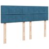 vidaXL Boxspringbett mit Matratze Blau 160x200 cm Samt