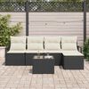 vidaXL Sofa Set mit Kissen 6 pcs Braun und Creme Poly-Rattan