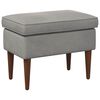 vidaXL Hocker Hellgrau 55 x 35 x 41 cm Samt