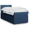 vidaXL Boxspringbett mit Matratze Blau 80x200 cm Stoff