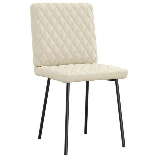 vidaXL Esszimmerst&uuml;hle 6 Stk. Creme Kunstleder