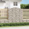 vidaXL Gabionen mit Hochbogen 9 Stk. 200x50x220/240cm Verzinktes Eisen