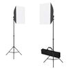 vidaXL Fotostudio-Set mit Softboxen, Hintergrundsystem und Reflektor