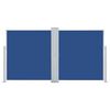 vidaXL Ausziehbare Seitenmarkise Blau 160 x 600 cm