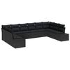 vidaXL Gartensofa-set 10 stk. Schwarz Poly-Rattan