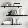 vidaXL B&uuml;cherregal-Bretter 8 Stk. Hochglanz-Schwarz 80x30x1,5 cm