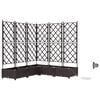 vidaXL Garten-Pflanzgef&auml;&szlig; 5 pcs Braun 120 x 120 x 126 cm Kunststoff