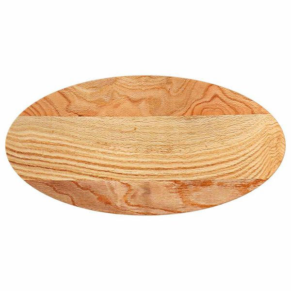 vidaXL Tischplatte Hellbraun 80x40x4 cm Massivholz Eiche Oval