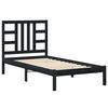 vidaXL Massivholzbett Schwarz 90x200 cm