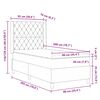 vidaXL Boxspringbett mit Kopfteil Schwarz 90 x 200 cm Samt