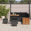 vidaXL Gartensofa-set mit Kissen 9 pcs Schwarz Poly-Rattan