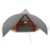 vidaXL Teepee Zelt f&uuml;r 7 Personen Grau und Orange 600 x 600 x 347 cm