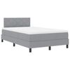 vidaXL Boxspringbett mit Matratze Hellgrau 120 x 190 cm Stoff
