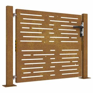 vidaXL Gartentor 100x75 cm Cortenstahl Quadratisches Design