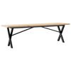 vidaXL Couchtisch X-Gestell 160x40x45,5 cm Massivholz Kiefer Stahl