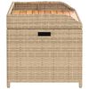 vidaXL Bank mit Stauraum Beige 100x50x52 cm Poly Rattan Akazienholz