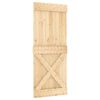vidaXL Schiebet&uuml;r NARVIK Nat&uuml;rlich und Schwarz 85 x 210 cm (213,5 cm)