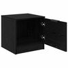 vidaXL Bettschrank 2 pcs Schwarz Eichen-Optik 40 x 39 x 40 cm