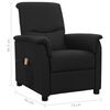 vidaXL Massagesessel Schwarz Stoff
